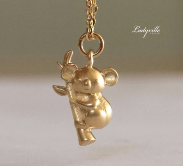 Kette Koala Gold / Geschenk für Sie / besonderes Geschenk / Australien Schmuck / moderne Kette / Tier Kette / minimalistischer Schmuck
